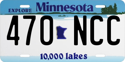 MN license plate 470NCC