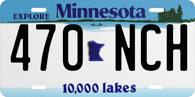 MN license plate 470NCH