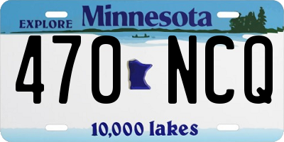 MN license plate 470NCQ