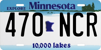 MN license plate 470NCR