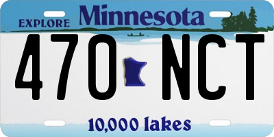 MN license plate 470NCT