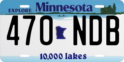 MN license plate 470NDB