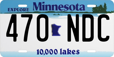 MN license plate 470NDC