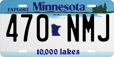 MN license plate 470NMJ