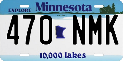 MN license plate 470NMK