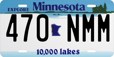 MN license plate 470NMM