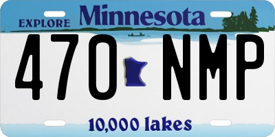 MN license plate 470NMP