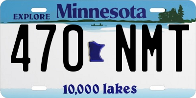 MN license plate 470NMT