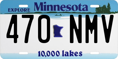MN license plate 470NMV