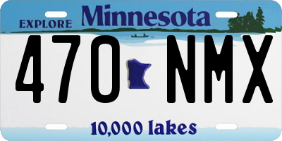 MN license plate 470NMX
