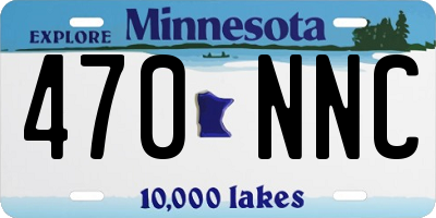 MN license plate 470NNC