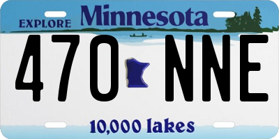 MN license plate 470NNE
