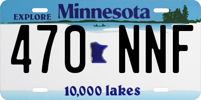 MN license plate 470NNF