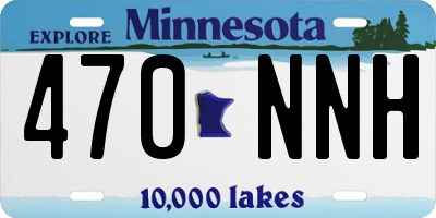 MN license plate 470NNH