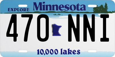 MN license plate 470NNI
