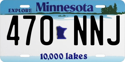 MN license plate 470NNJ