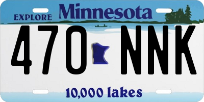 MN license plate 470NNK