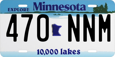 MN license plate 470NNM