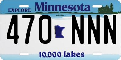 MN license plate 470NNN