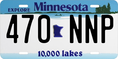 MN license plate 470NNP
