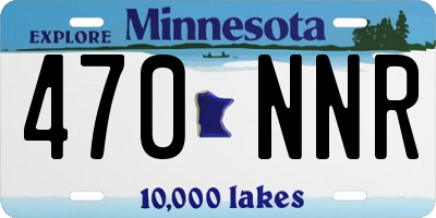 MN license plate 470NNR