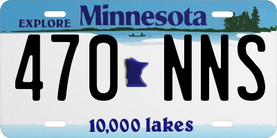 MN license plate 470NNS