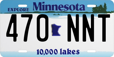 MN license plate 470NNT
