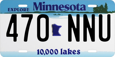 MN license plate 470NNU