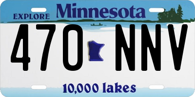 MN license plate 470NNV
