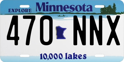 MN license plate 470NNX