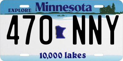 MN license plate 470NNY