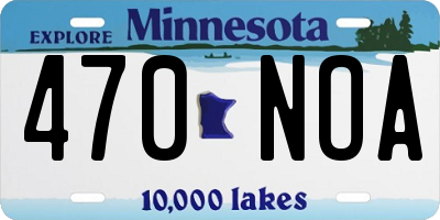 MN license plate 470NOA