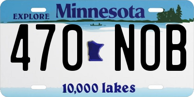 MN license plate 470NOB