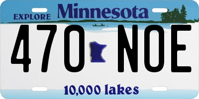 MN license plate 470NOE