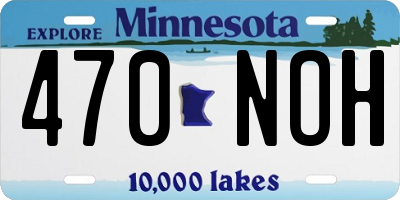 MN license plate 470NOH