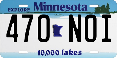 MN license plate 470NOI