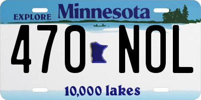 MN license plate 470NOL