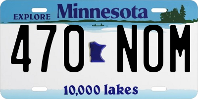 MN license plate 470NOM