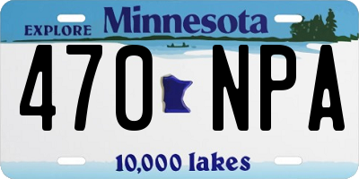 MN license plate 470NPA