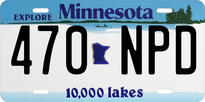 MN license plate 470NPD