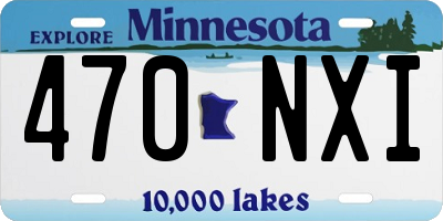 MN license plate 470NXI