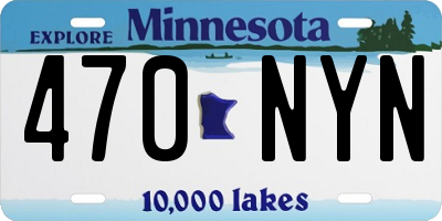 MN license plate 470NYN