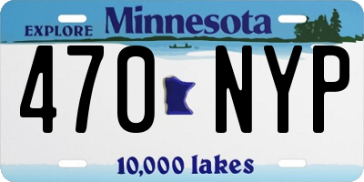 MN license plate 470NYP