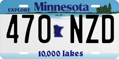 MN license plate 470NZD