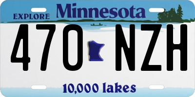 MN license plate 470NZH