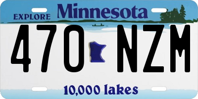 MN license plate 470NZM