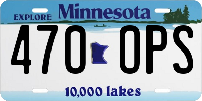 MN license plate 470OPS