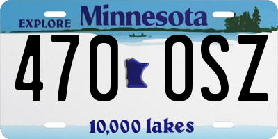 MN license plate 470OSZ