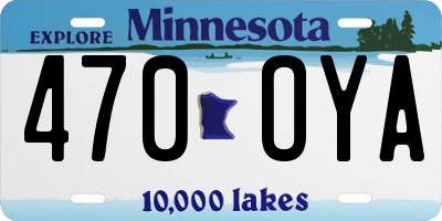 MN license plate 470OYA