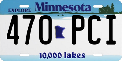 MN license plate 470PCI